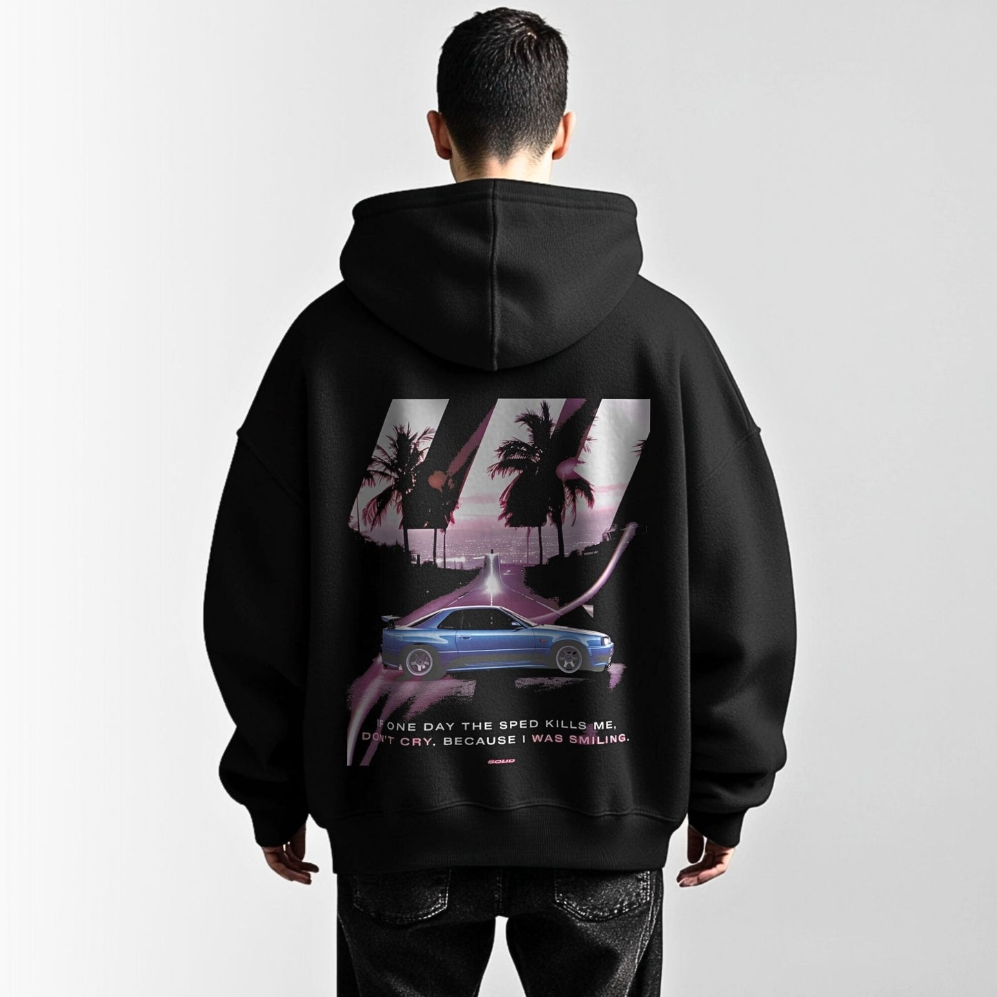 I was smiling - Premium Oversized Hoodie
