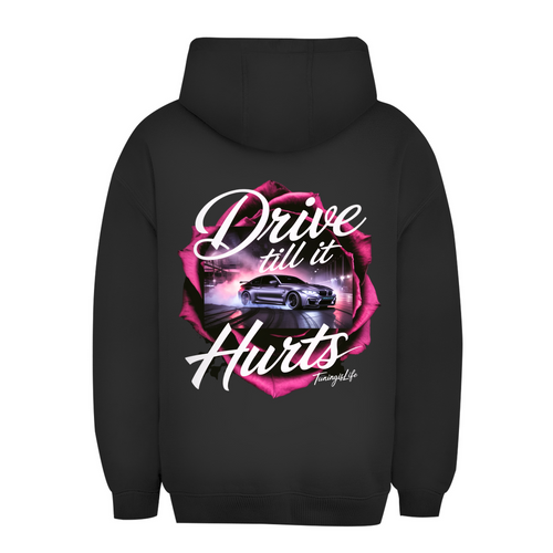 Unisexowa bluza z kapturem oversize Drive till it hurts