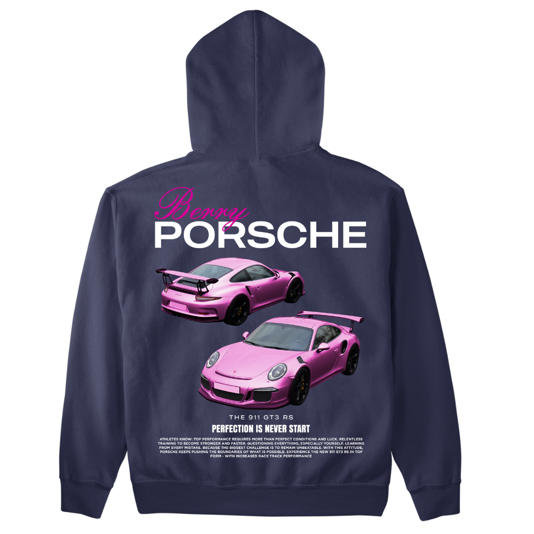 Bogyó Porsche - Prémium Kapucnis Pulóver