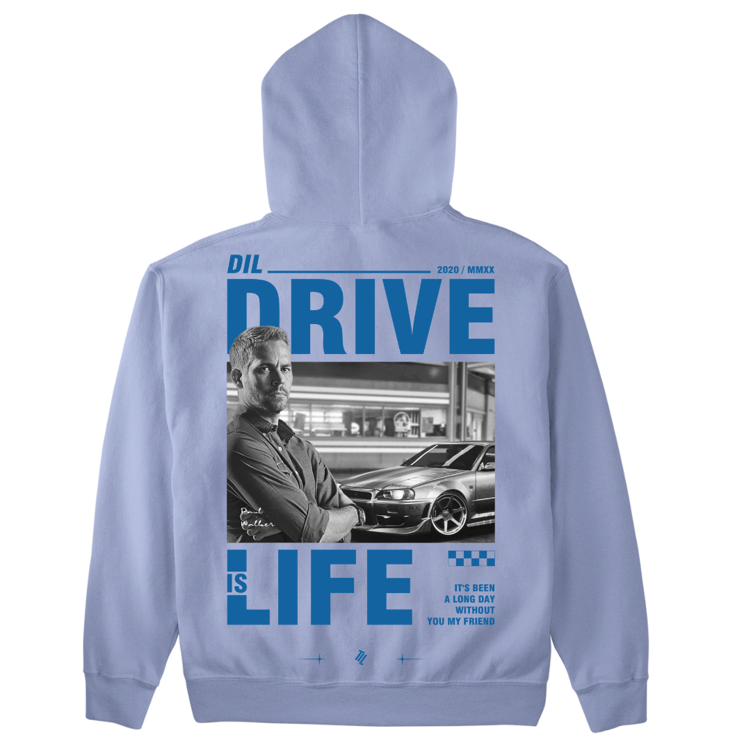 drive is life Paul Walker premium hoodie