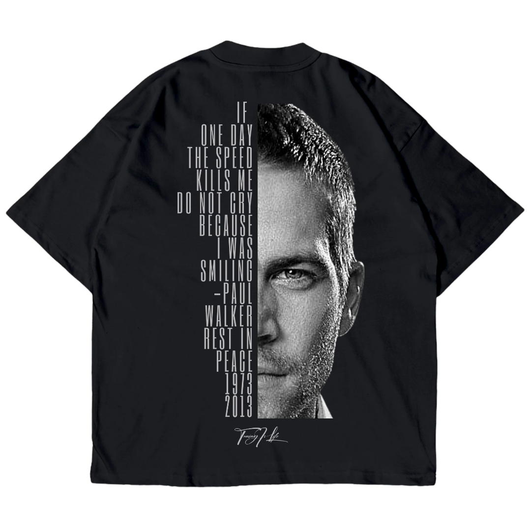 Camicia oversize premium con citazione di Paul Walker