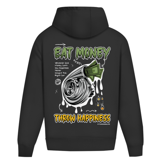 Oversize Hoodie Ohne Kordel Eat Money throw Happiness