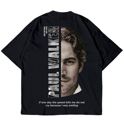 Herinnering aan Paul Walker - Overmaatse Shirt