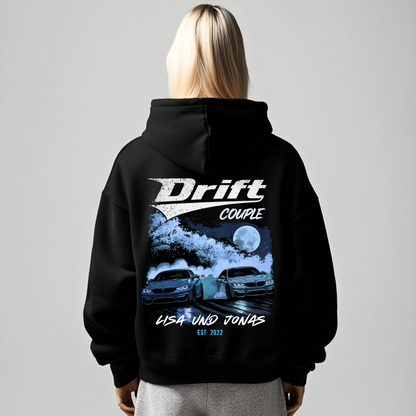 Midnight Drift Couple - Personlig hoodie