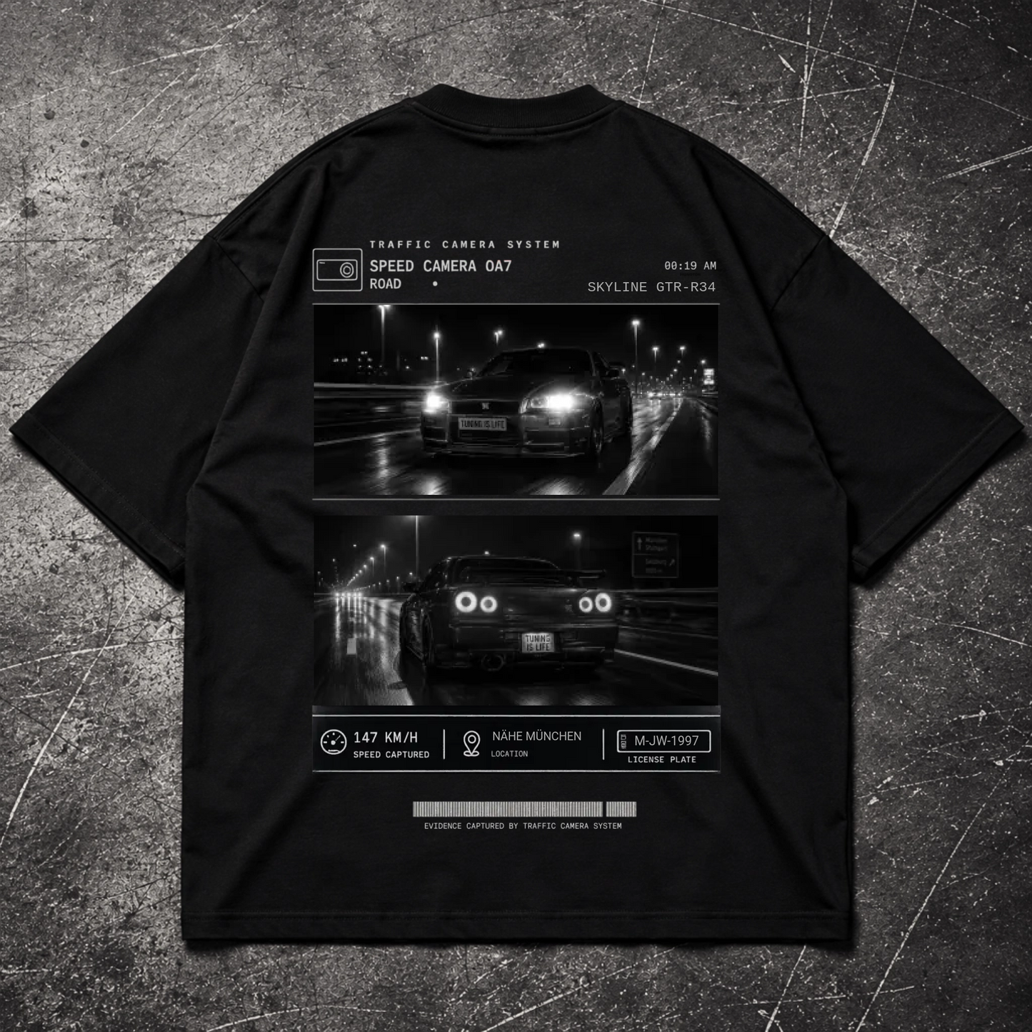 Blitzer Night - Oversized Shirt Personalisiert