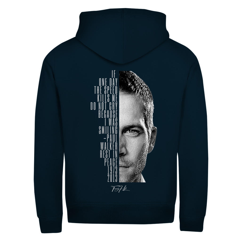 Sweatshirt com fecho éclair citação de Paul Walker