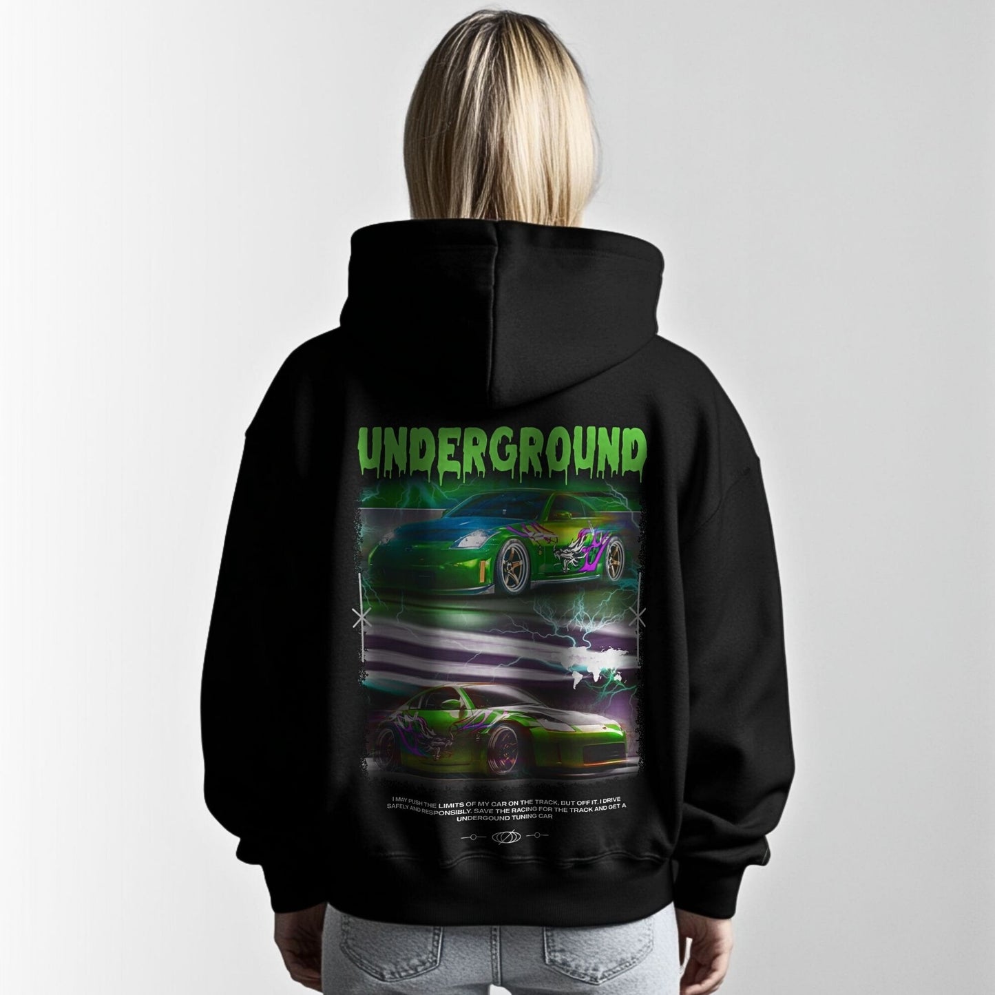 Underground - Oversize Hoodie bez vezica