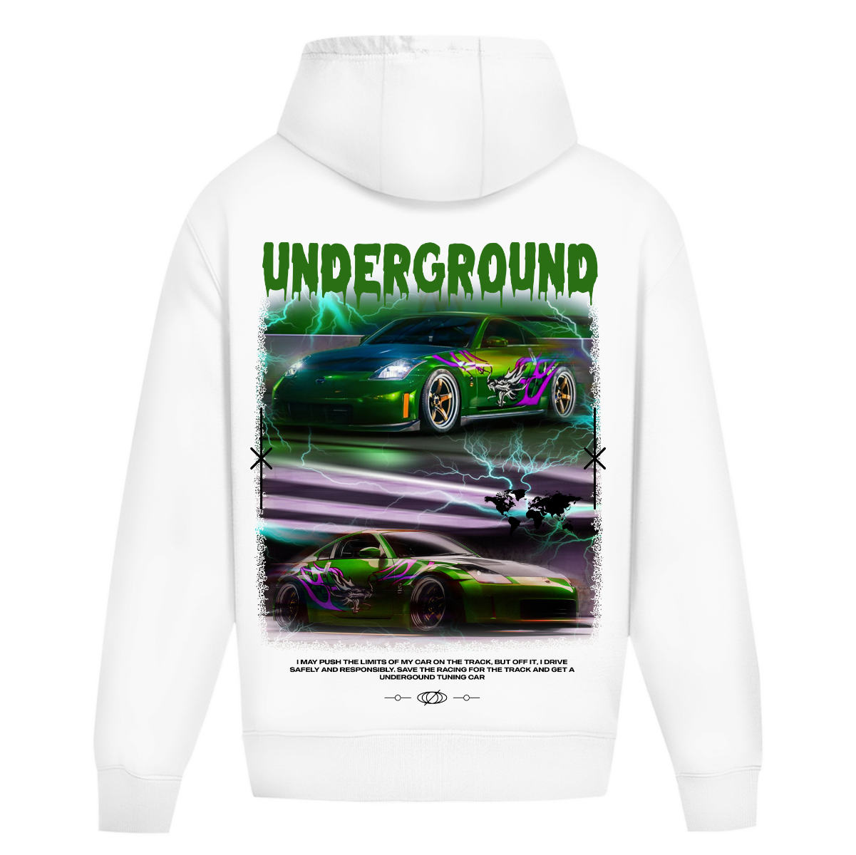 Underground - Hoodie Oversize Senza Corda