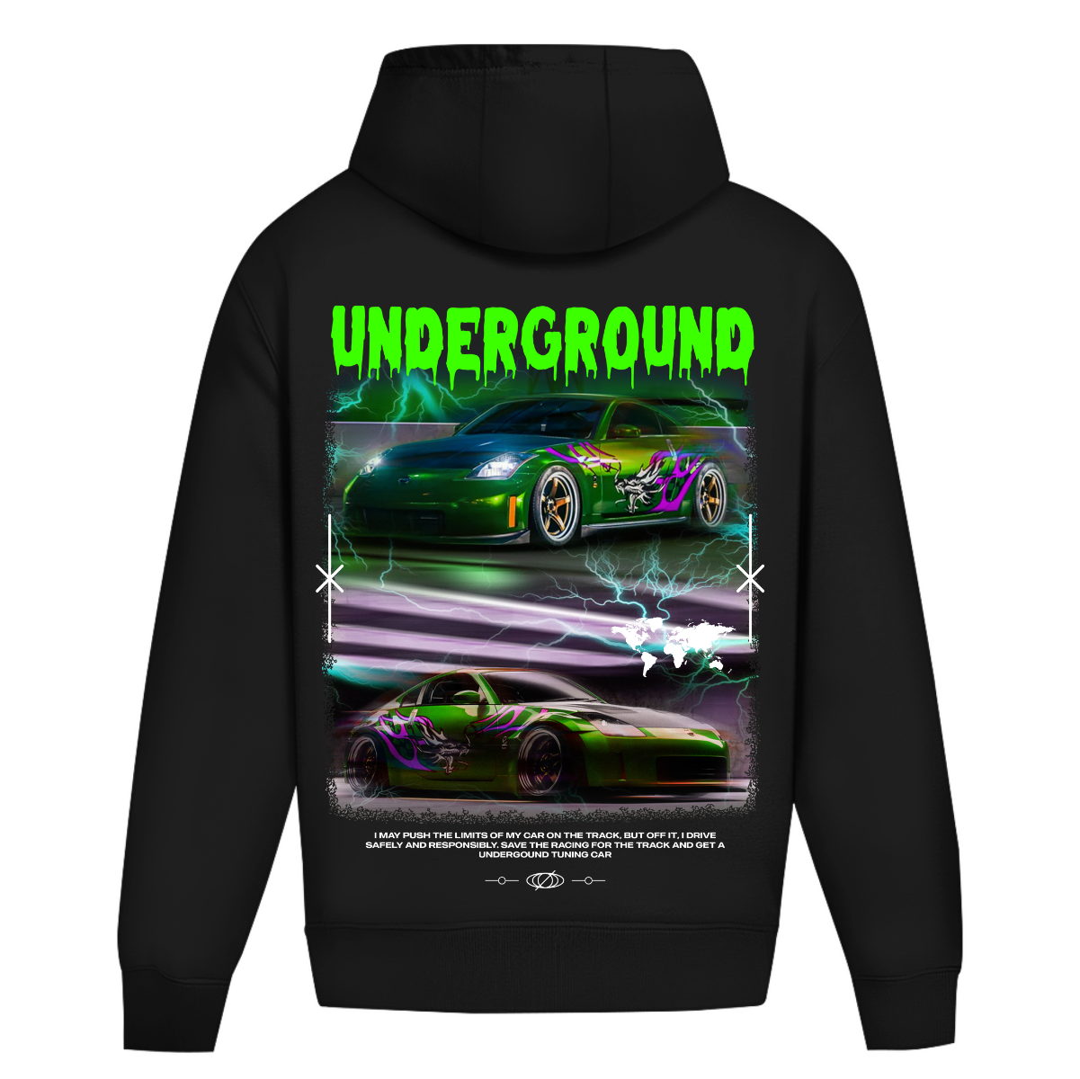 Underground - Oversize Hoodie Without Drawstring