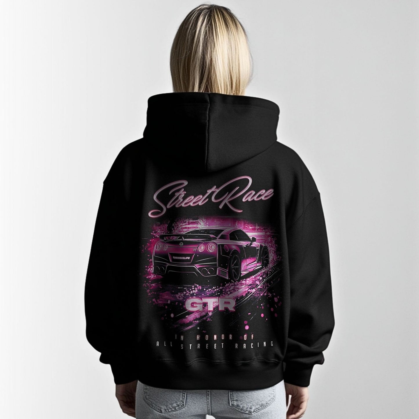 Sudadera con capucha oversize unisex Street race GTR