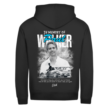 Zipper Hoodie Memory Paul Walker