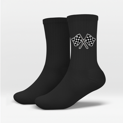 Racing Flag Car Motifs - Socks