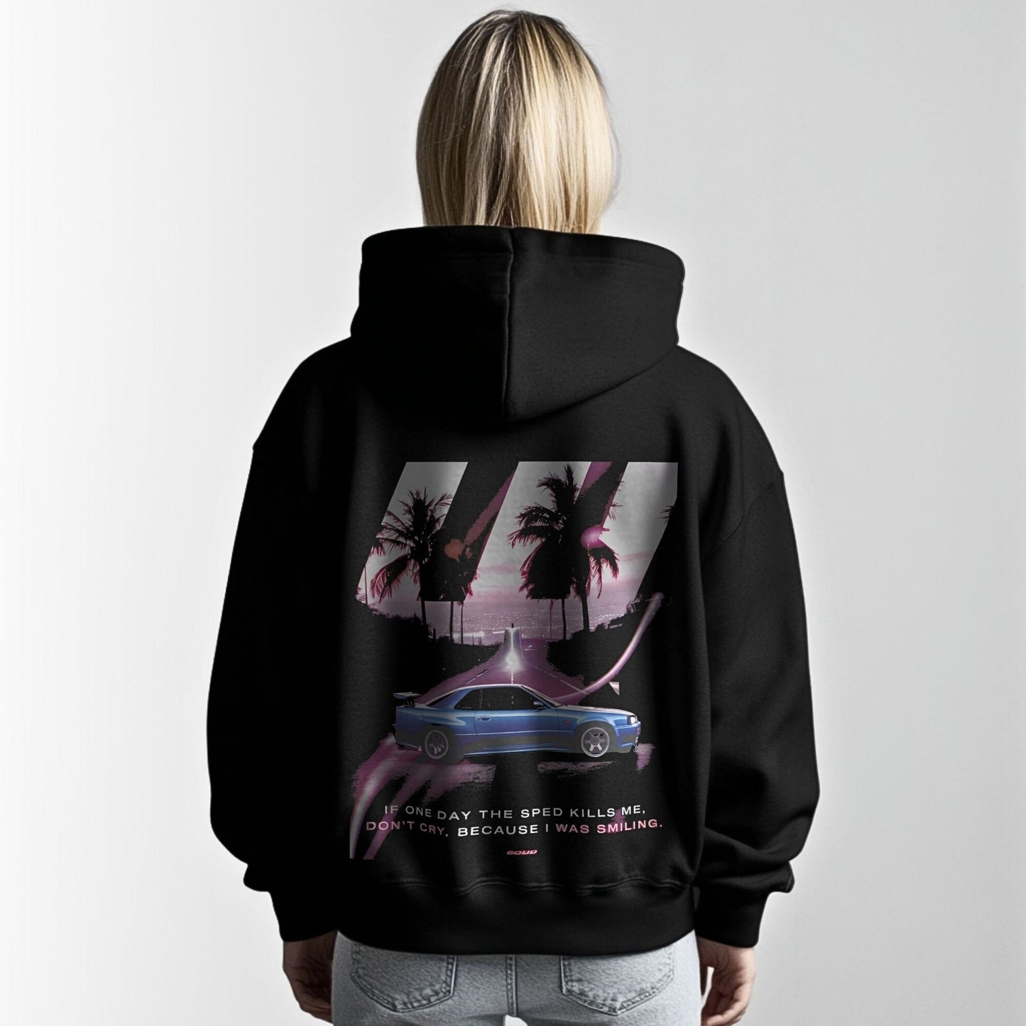 I was smiling - Premium Oversized Hoodie