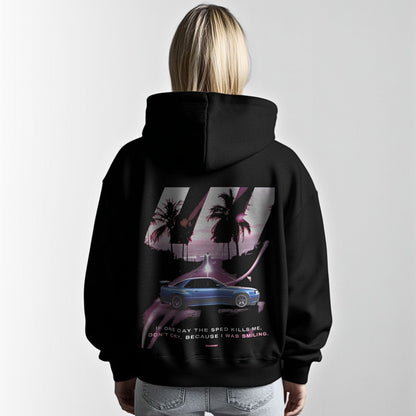 I was smiling - Premium Oversized Hoodie