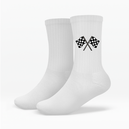Racing Flag Car Motifs - Socks