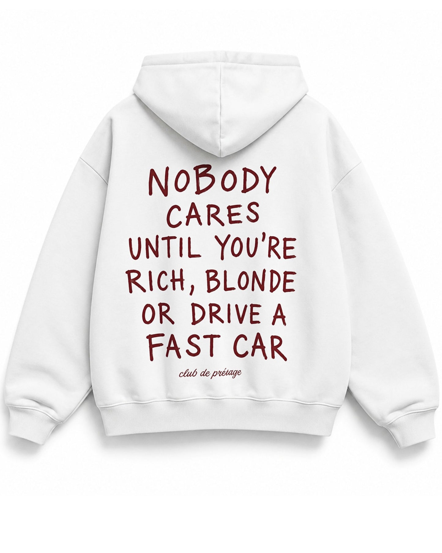 Sudadera con capucha oversize unisex Nobody Cares