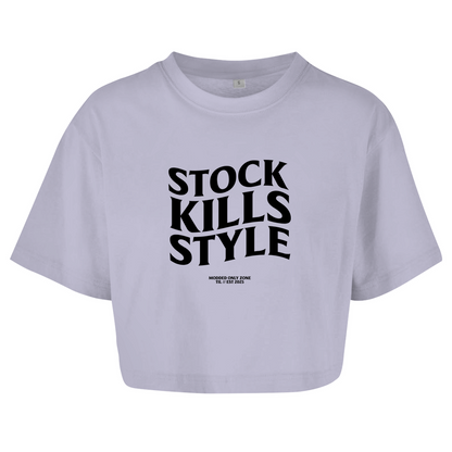 Women's Oversized Crop Top Stock Kills Style