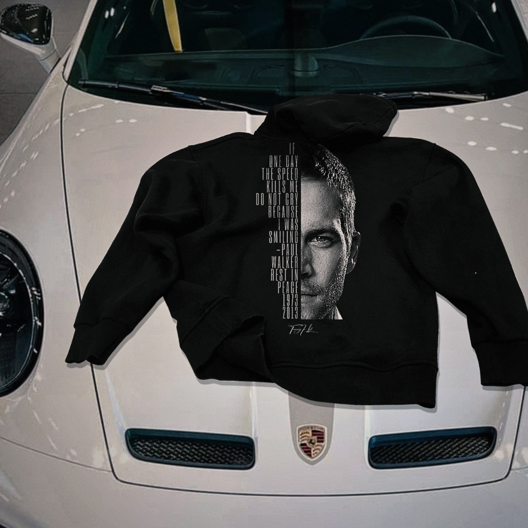 Moletom premium com citação de Paul Walker