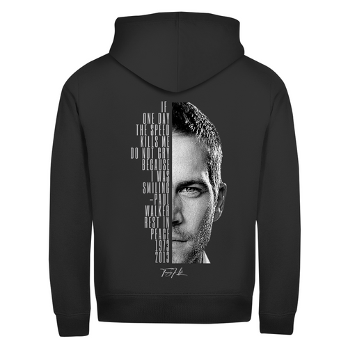 Sweatshirt com fecho éclair citação de Paul Walker