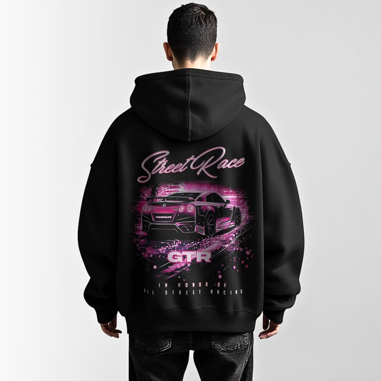 Sudadera con capucha oversize unisex Street race GTR