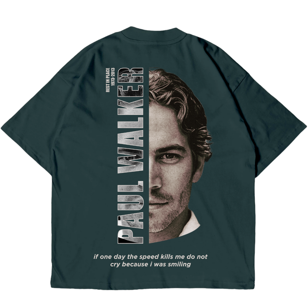 Herinnering aan Paul Walker - Overmaatse Shirt