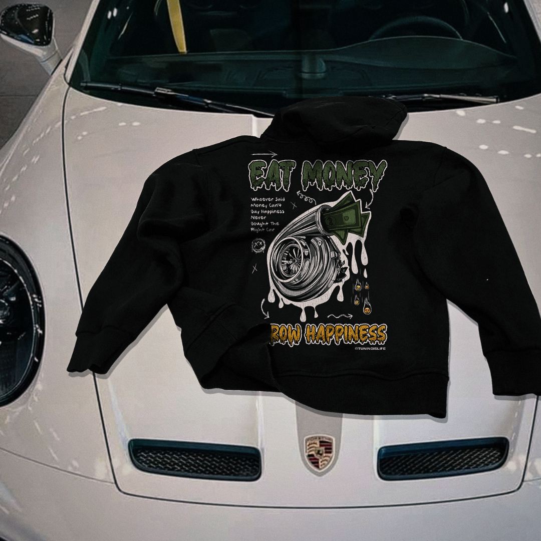 Eet Geld gooi Geluk - Premium Hoodie