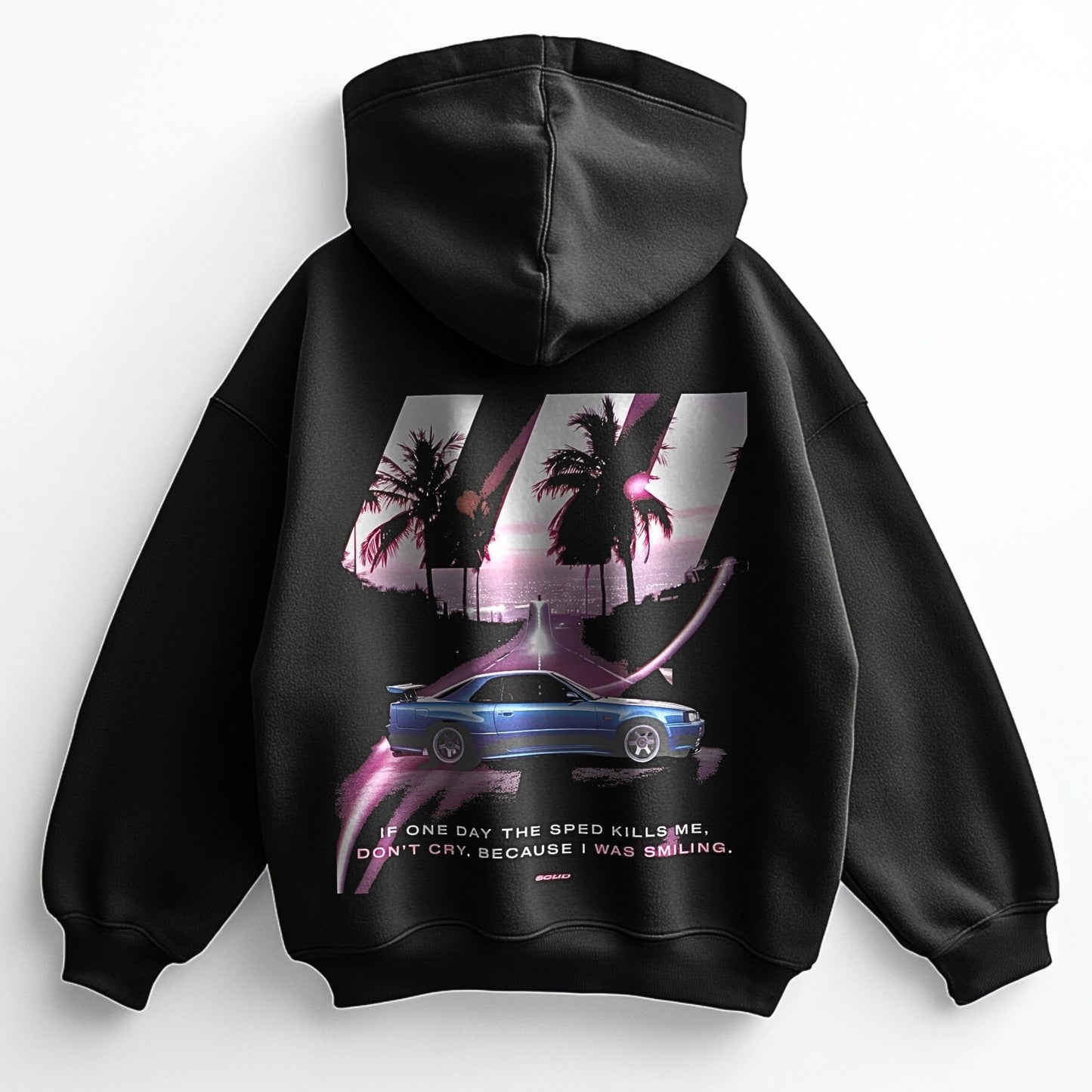 I was smiling - Premium Oversized Hoodie