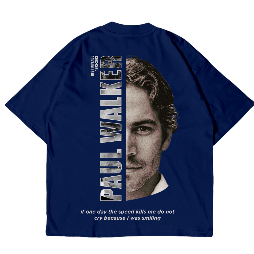 Herinnering aan Paul Walker - Overmaatse Shirt