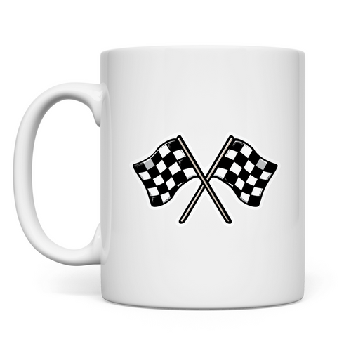 Racing Flag Car Motives - Tasse