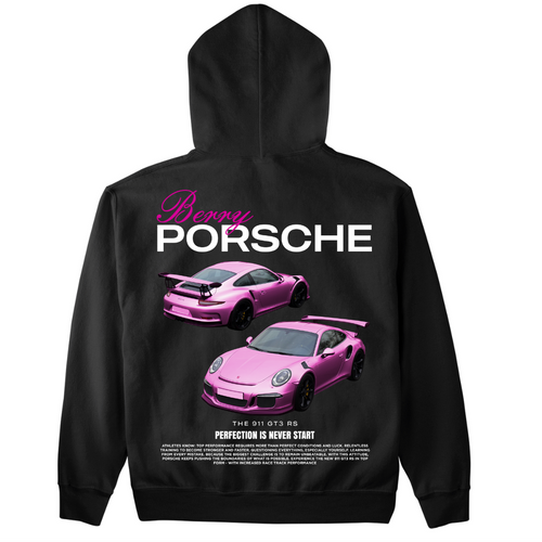 Bogyó Porsche - Prémium Kapucnis Pulóver