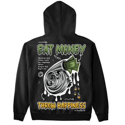 Eet Geld gooi Geluk - Premium Hoodie