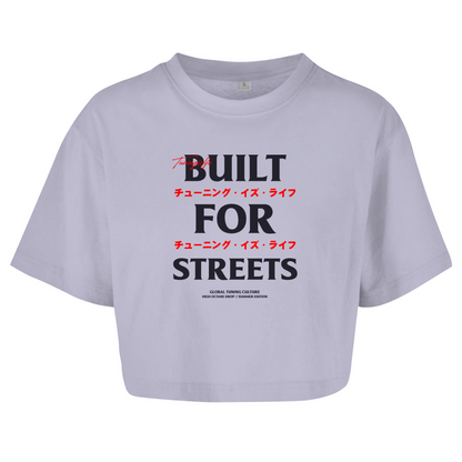 Damen Oversize Crop Top Built for streets