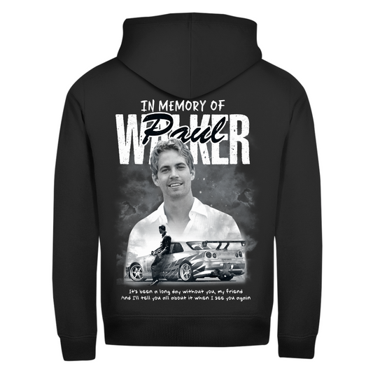 Zipper Hoodie Memory Paul Walker