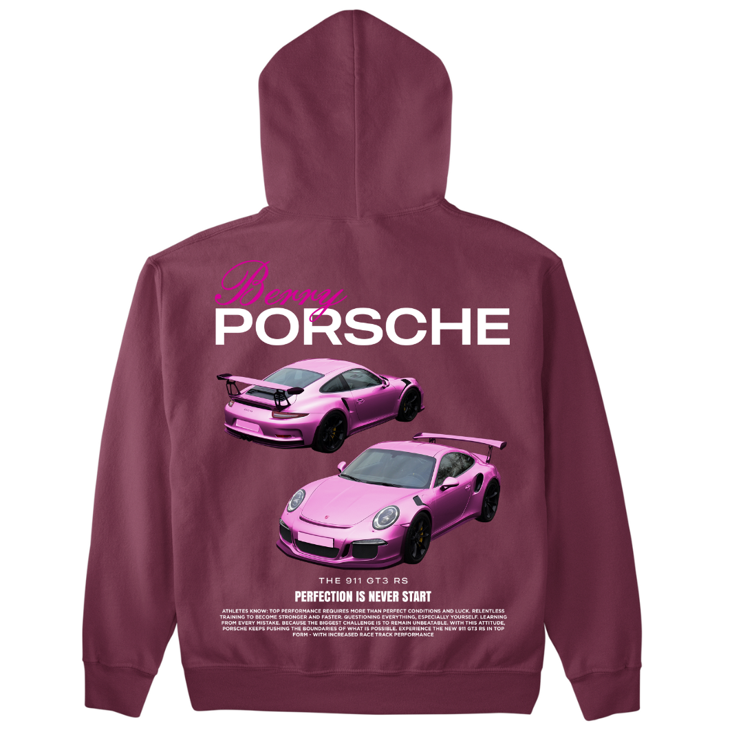 Bogyó Porsche - Prémium Kapucnis Pulóver