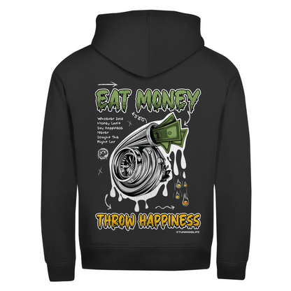 Zipper Hoodie Eat Money throw Happiness