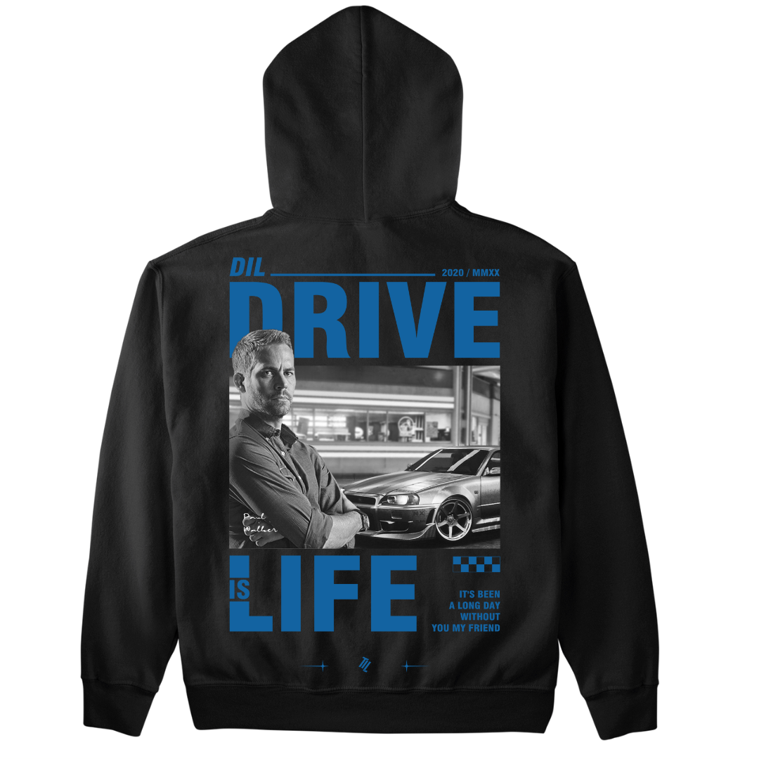 drive is life Paul Walker premium hoodie