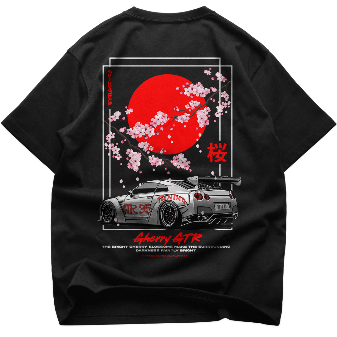 Czereśniowy GTR - T-shirt oversize