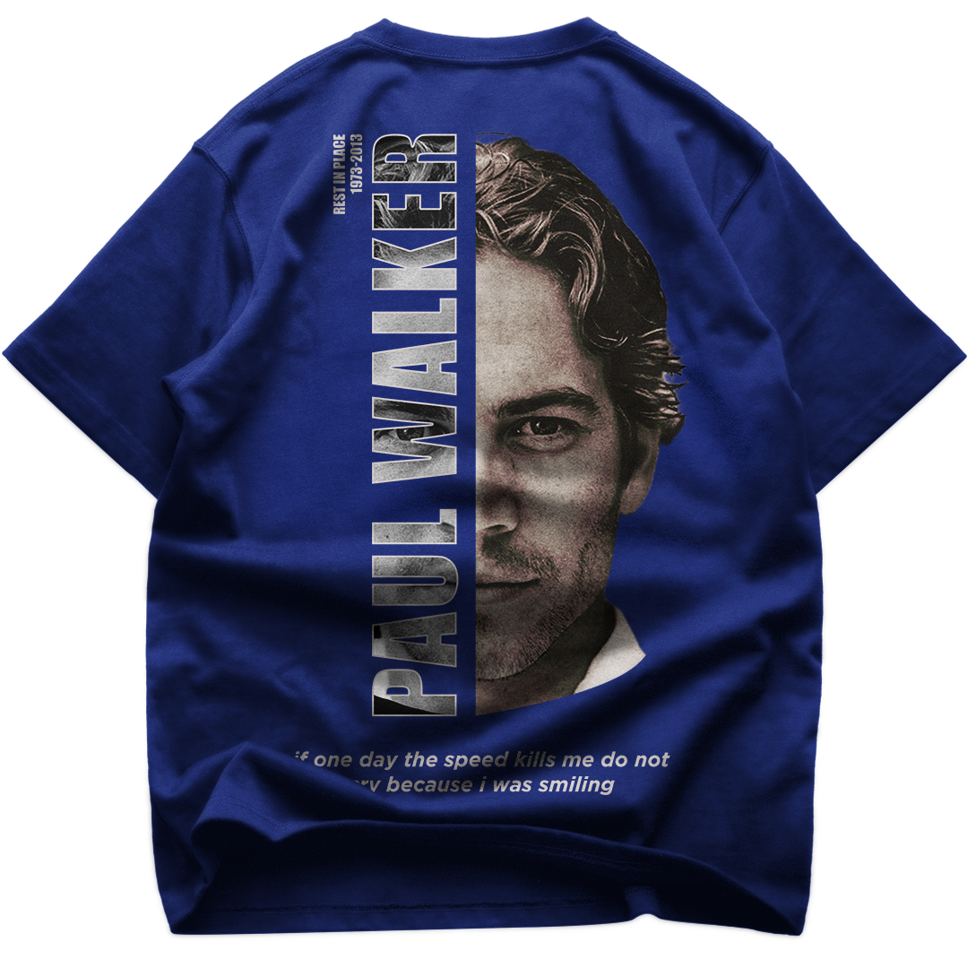 Herinnering aan Paul Walker - Overmaatse Shirt