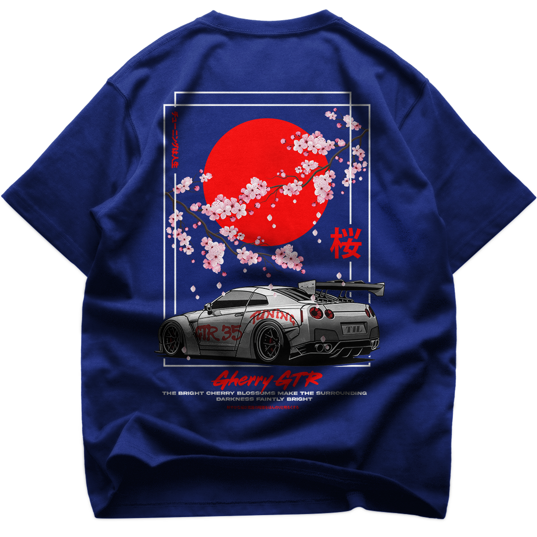 Czereśniowy GTR - T-shirt oversize