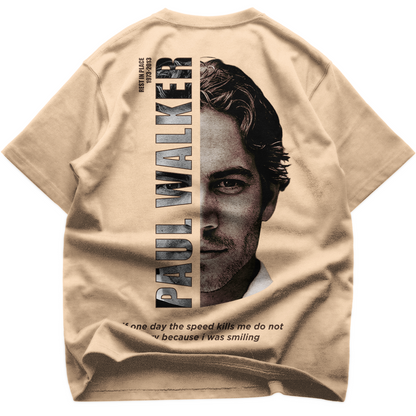 Herinnering aan Paul Walker - Overmaatse Shirt