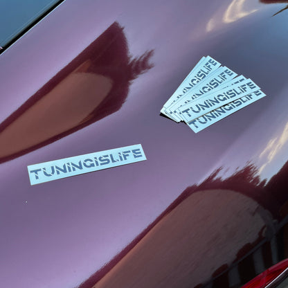 Tuningislife Sticker Chroom langwerpig