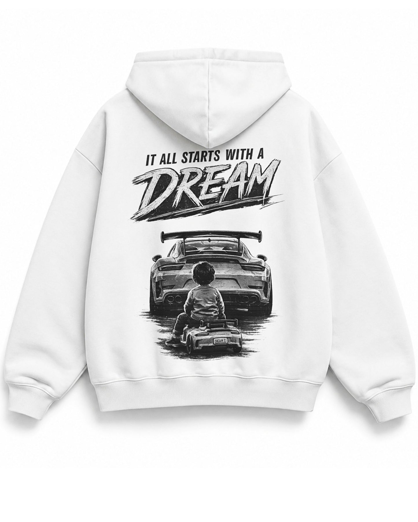Unisex Sudadera oversize Todo empieza con un sueño