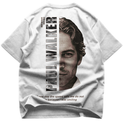 Herinnering aan Paul Walker - Overmaatse Shirt