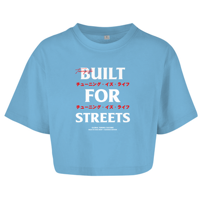 Damen Oversize Crop Top Built for streets