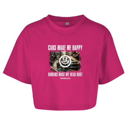 cars make me happy -  Crop Top