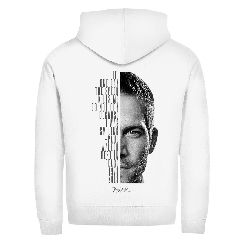 Sweatshirt com fecho éclair citação de Paul Walker