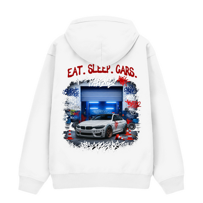 Eat, sleep, cars - Premium Hoodie