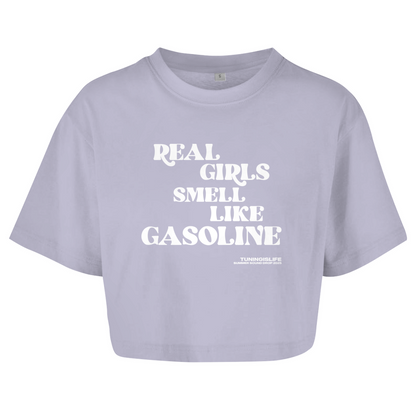 Damen Oversize Crop Top like gasoline