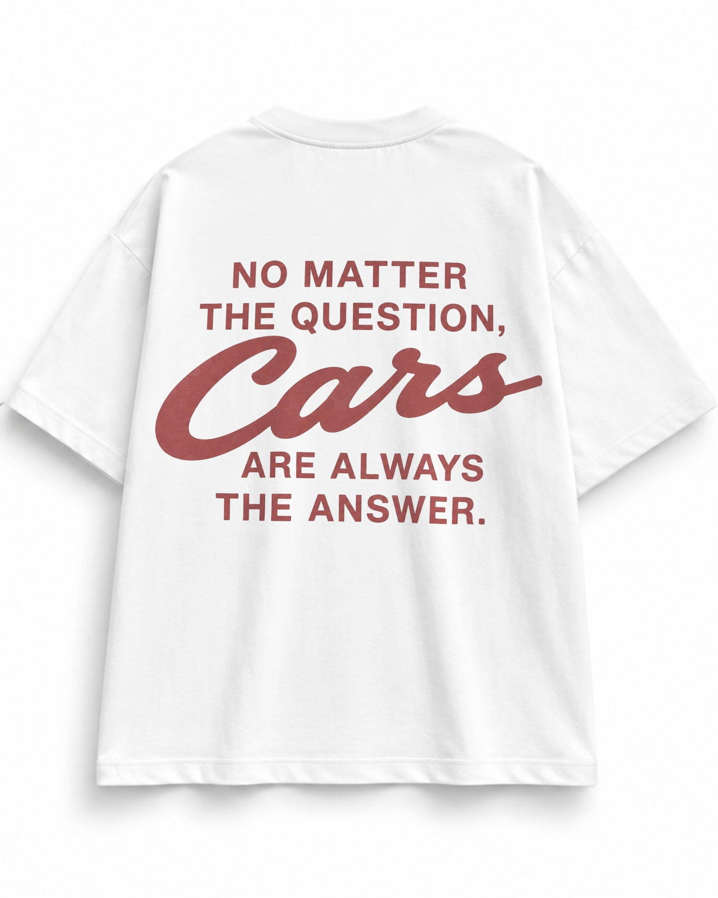 Camiseta oversize CARS ARE THE ANSWER
