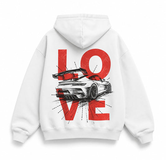 Unisex oversize mikina s kapucí LOVE